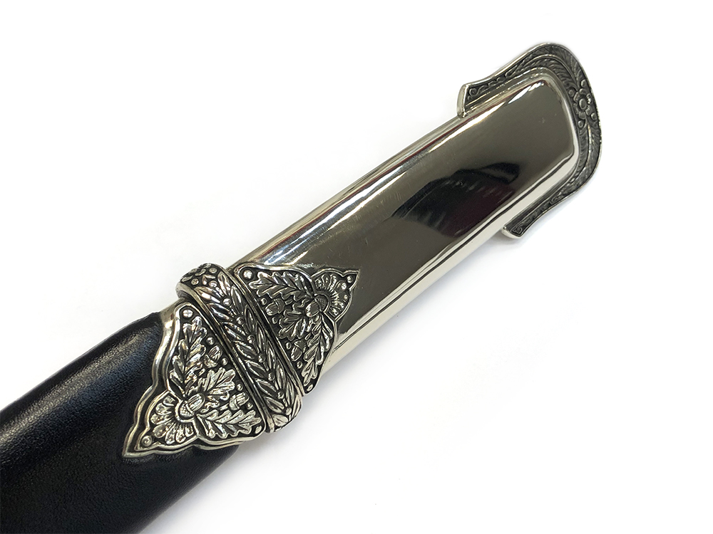Шашка (KnifeKlass) Казачья Атаман (65Г, Полировка, Латунь, Береза, Кожа)_3