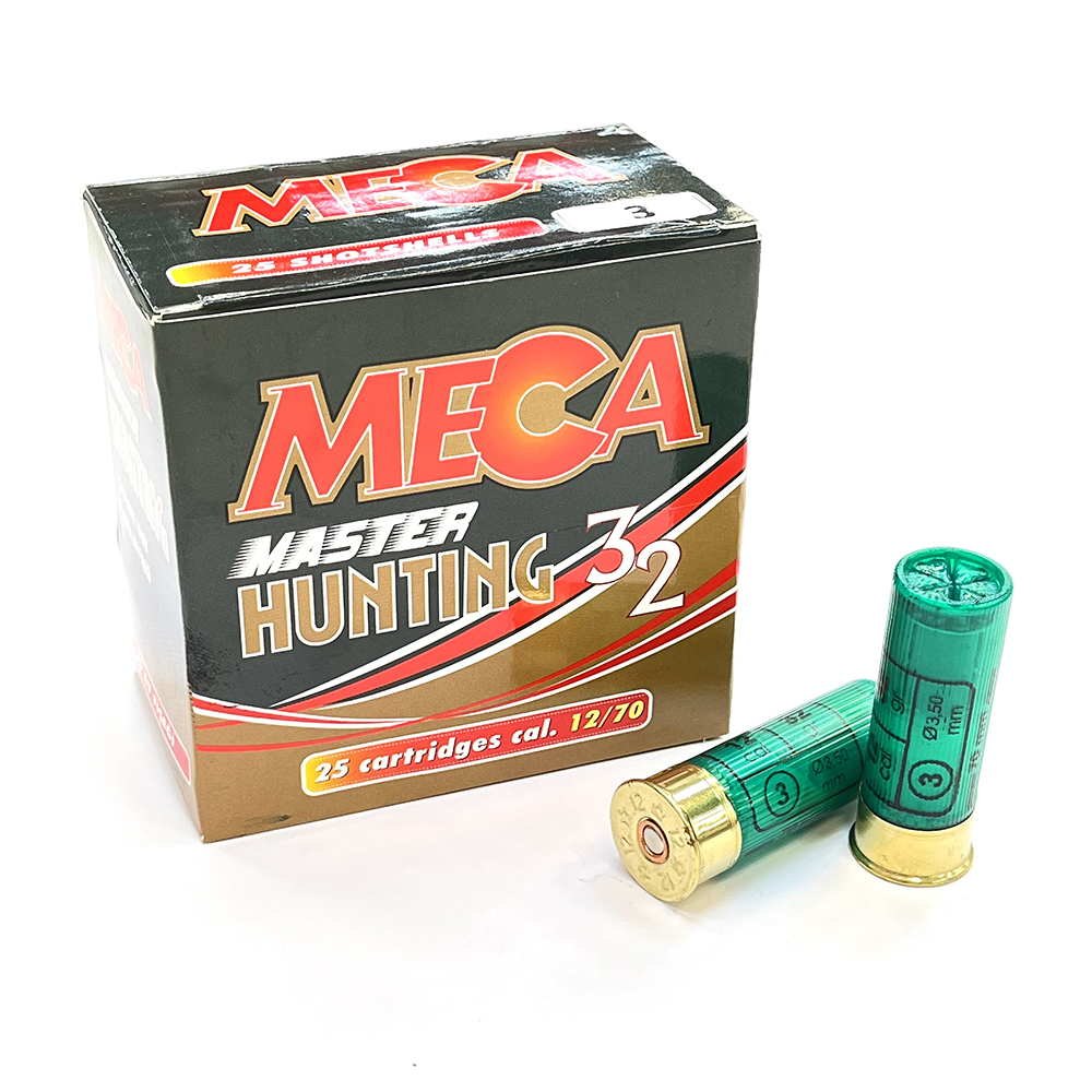 Патрон 12x70 (Meca) Дробь № 3, 32 гр. (пачка 25 шт.)