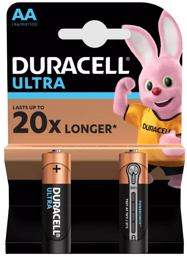 Батарейка AA(LR6) (Duracell) Ultra (1.5 вольта, Блистер, 2шт)