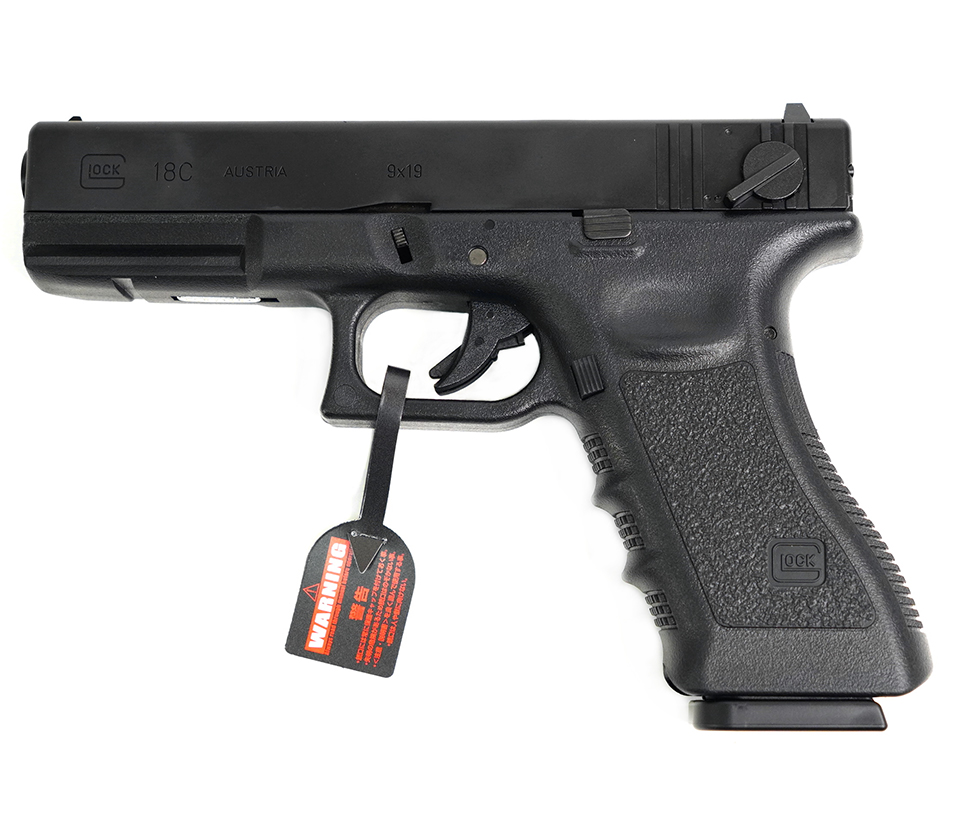 Пистолет (Tokyo Marui) Glock 18C (Gen.3, Автоогонь, Чёрный)