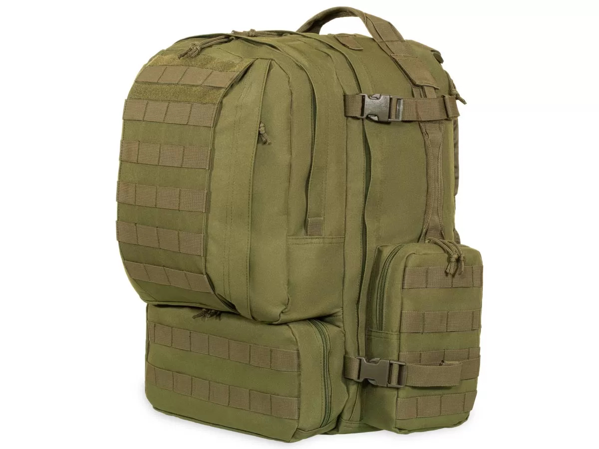 Рюкзак (ShotTime) тактический Tactical (Molle, 50 л, Полиэстер 600D, 55х32х30 см, Олива)