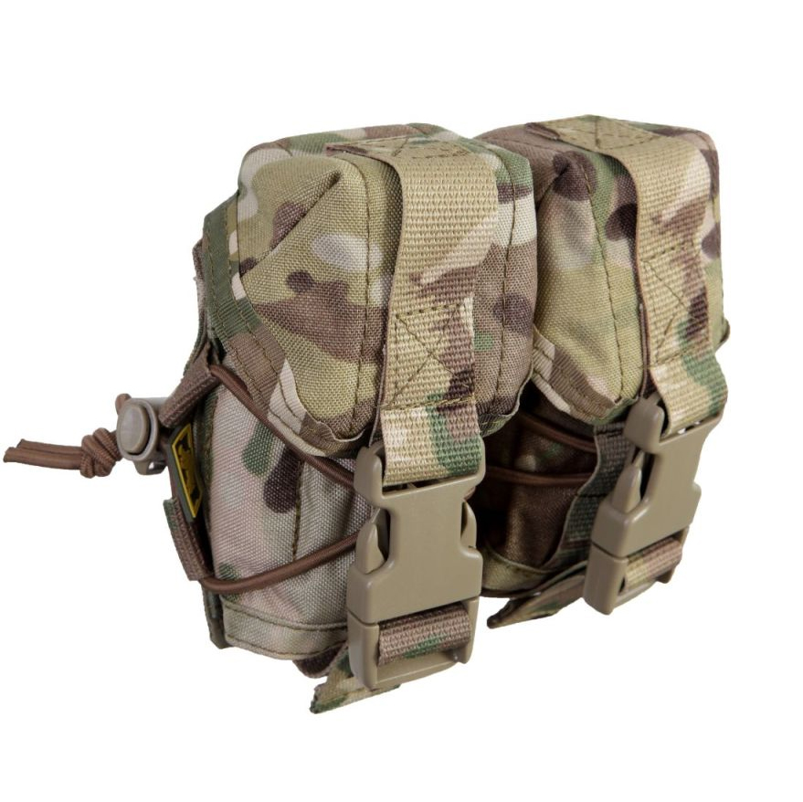 Подсумок (Ana Tactical) Гранатный двойной (Molle, Подвижный клапанн, Фастекс, Multicam)