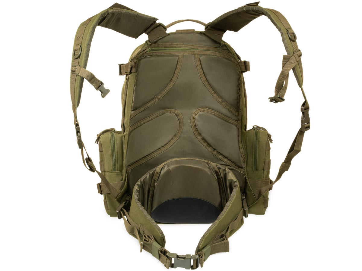 Рюкзак (ShotTime) тактический Tactical (Molle, 50 л, Полиэстер 600D, 55х32х30 см, Олива)4