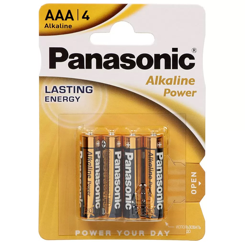 Батарейка AAA (Panasonic) Power (LR03, 1.5 вольта, Блистер, 4шт)1