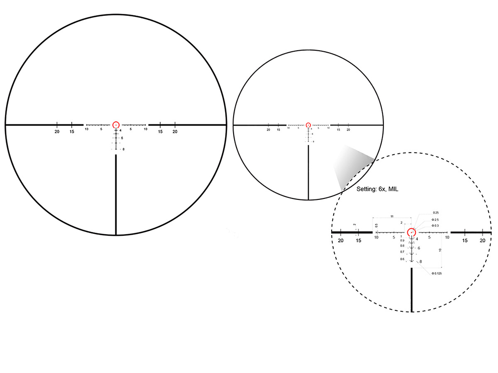 Прицел оптический (Vector Optics) CONTINENTAL X6 1-6х24 Tactical (30 мм, SFP, VEC-T6M_Грав, Подсвет)_5