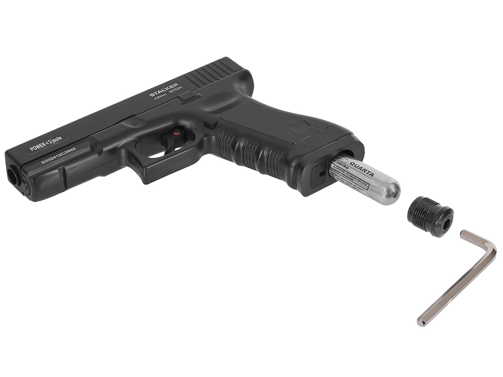 Пневматический пистолет (Stalker) S17GM аналог Glock17 (кал. 4.5мм, Черный)_4