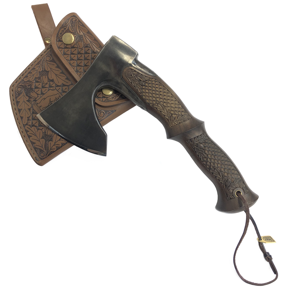 Топор (KnifeKlass) Кулачный (65Г, Орех оружейный, Чехол кожа)_2