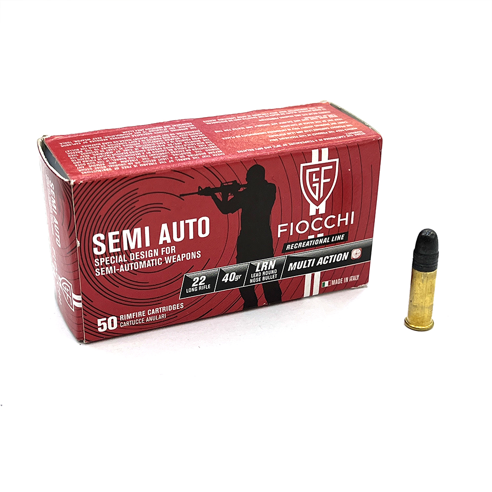 Патрон .22LR (FIOCCHI) пуля SEMIAUTO 2,69 гр., гильза латунная (пачка 50 шт.)