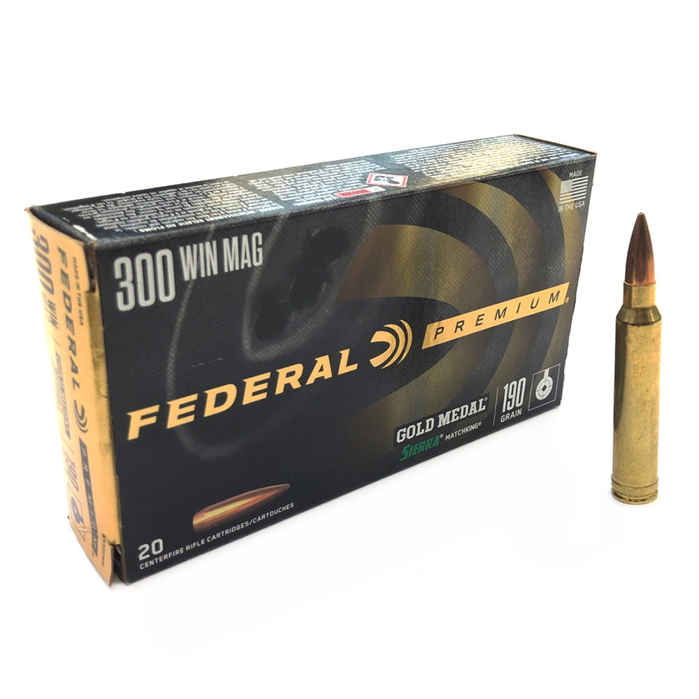 Патрон .300 Win Mag (FEDERAL) MATC BHTR 12.3гр.190GR (пачка 20 шт.)