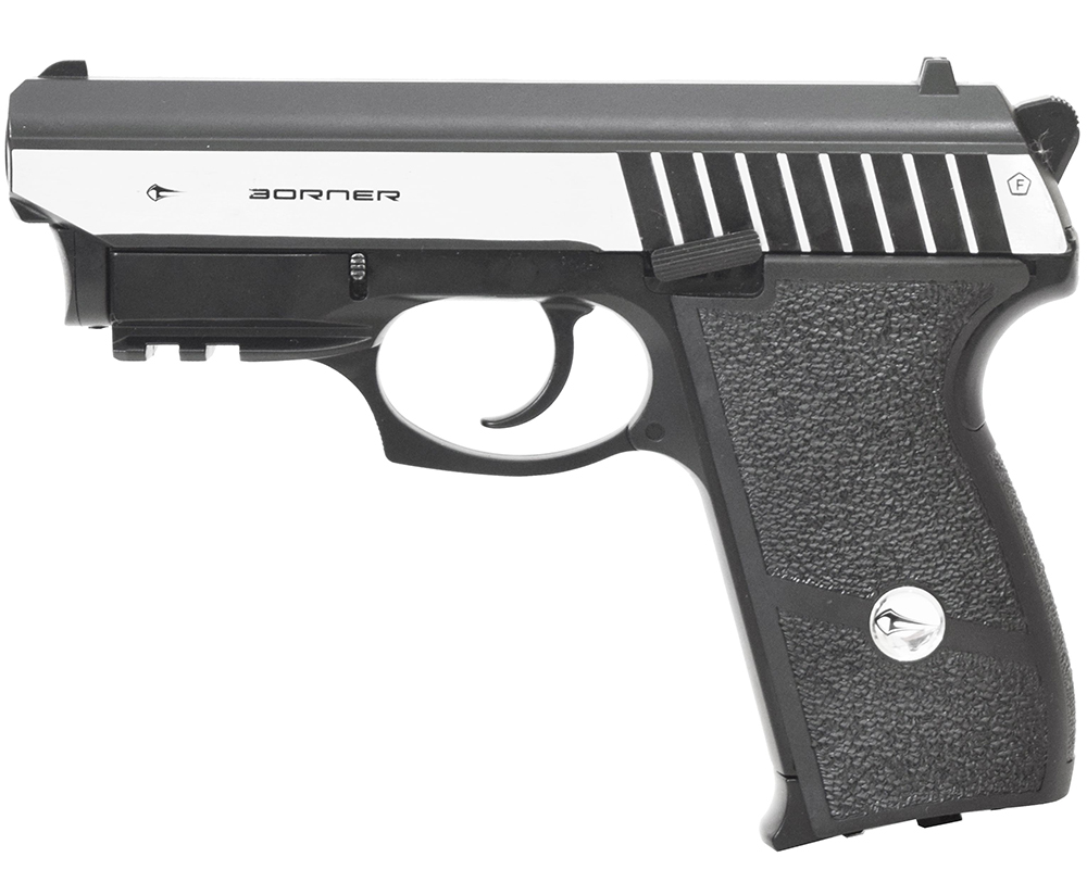 Пневматический пистолет (Borner) Panther 801 (4.5мм, Blowback, с ЛЦУ)