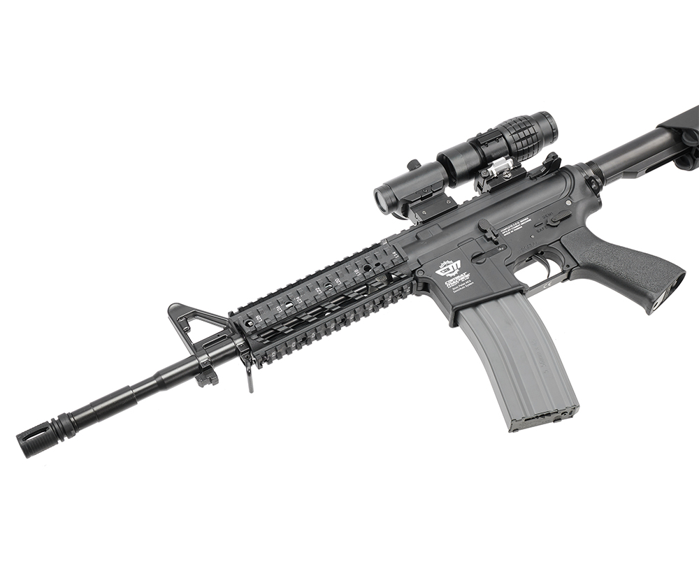Автомат (G&G) M4A1 (CM16 Raider-L, Корпус нейлон, Weaver цевьё, 130-140мс, Чёрный)_4