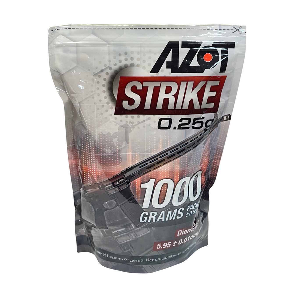 Шары (Azot Strike) 0.25гр (1кг, 4000шт, Белый, Пакет)_1