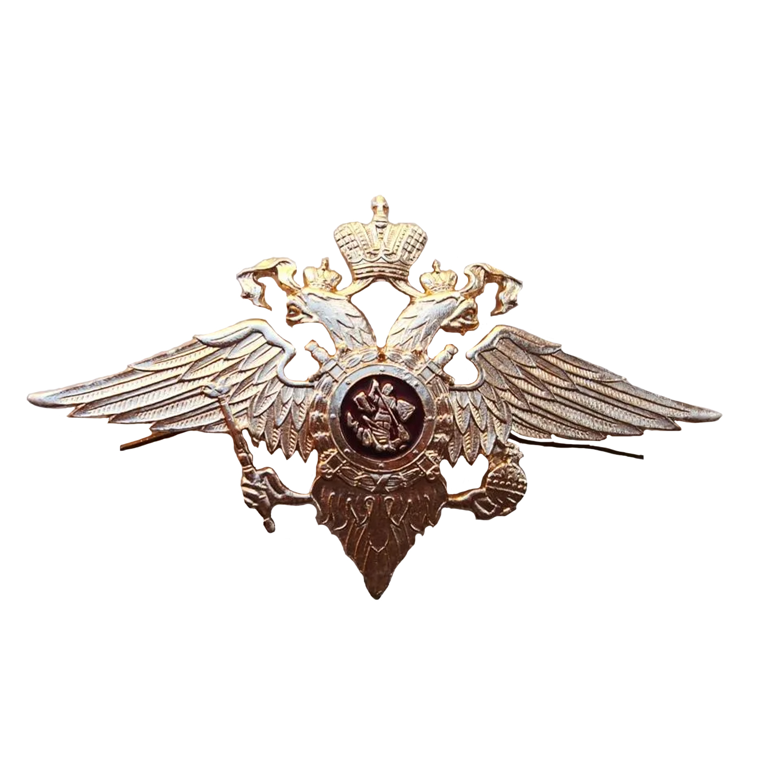 Кокарда (Оригинал ВС РФ) Орел (Круглый, золотистый, общевойсковой)