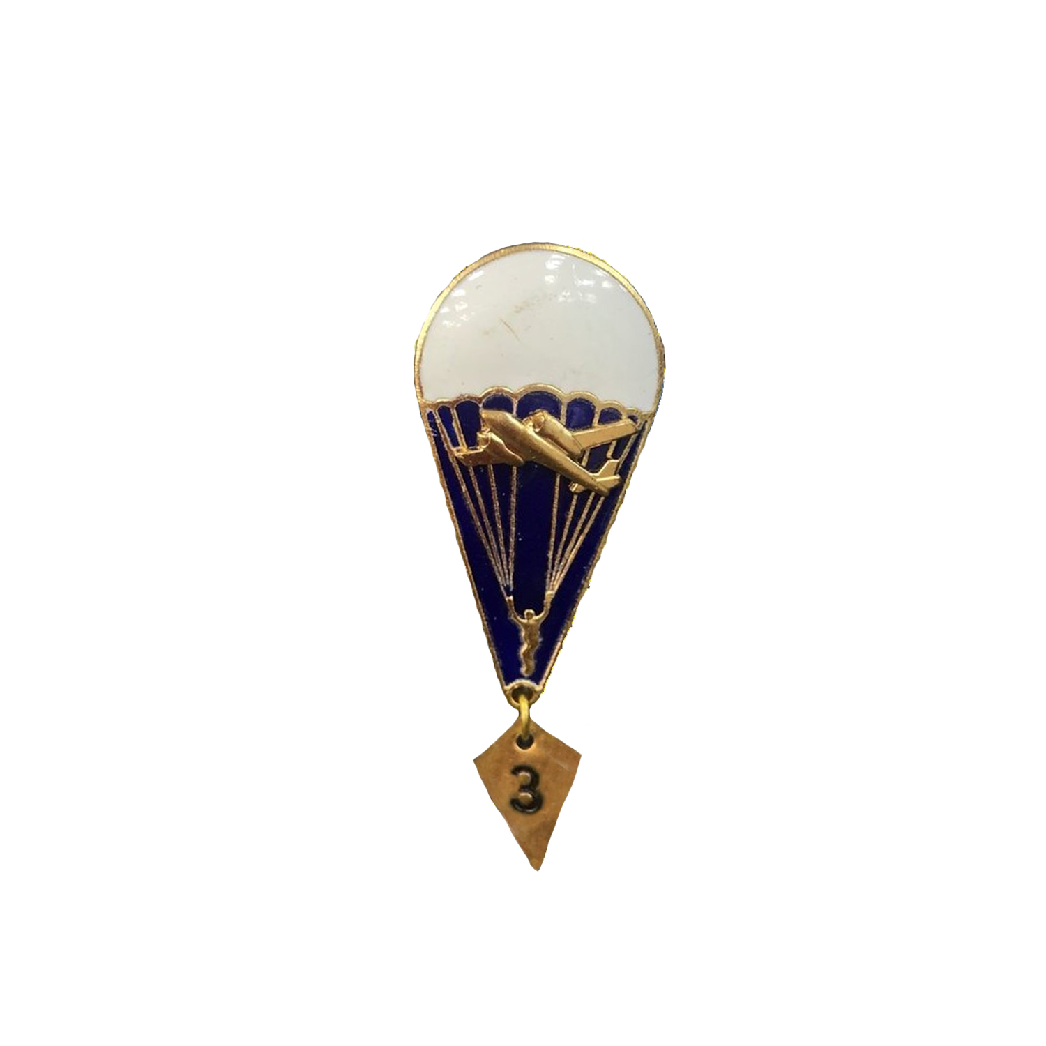 Знак (Воензнак) ВДВ Отличник парашютист (3,4 прыжка, Копия СССР)