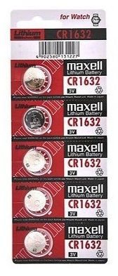 Батарейка CR1632 (Maxell) (3 вольта, Li-ion, Блистер отрывной, 1шт)