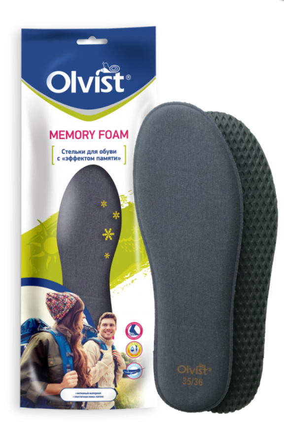 Стельки (Olvist) Memory Foam (с эффектом памяти)