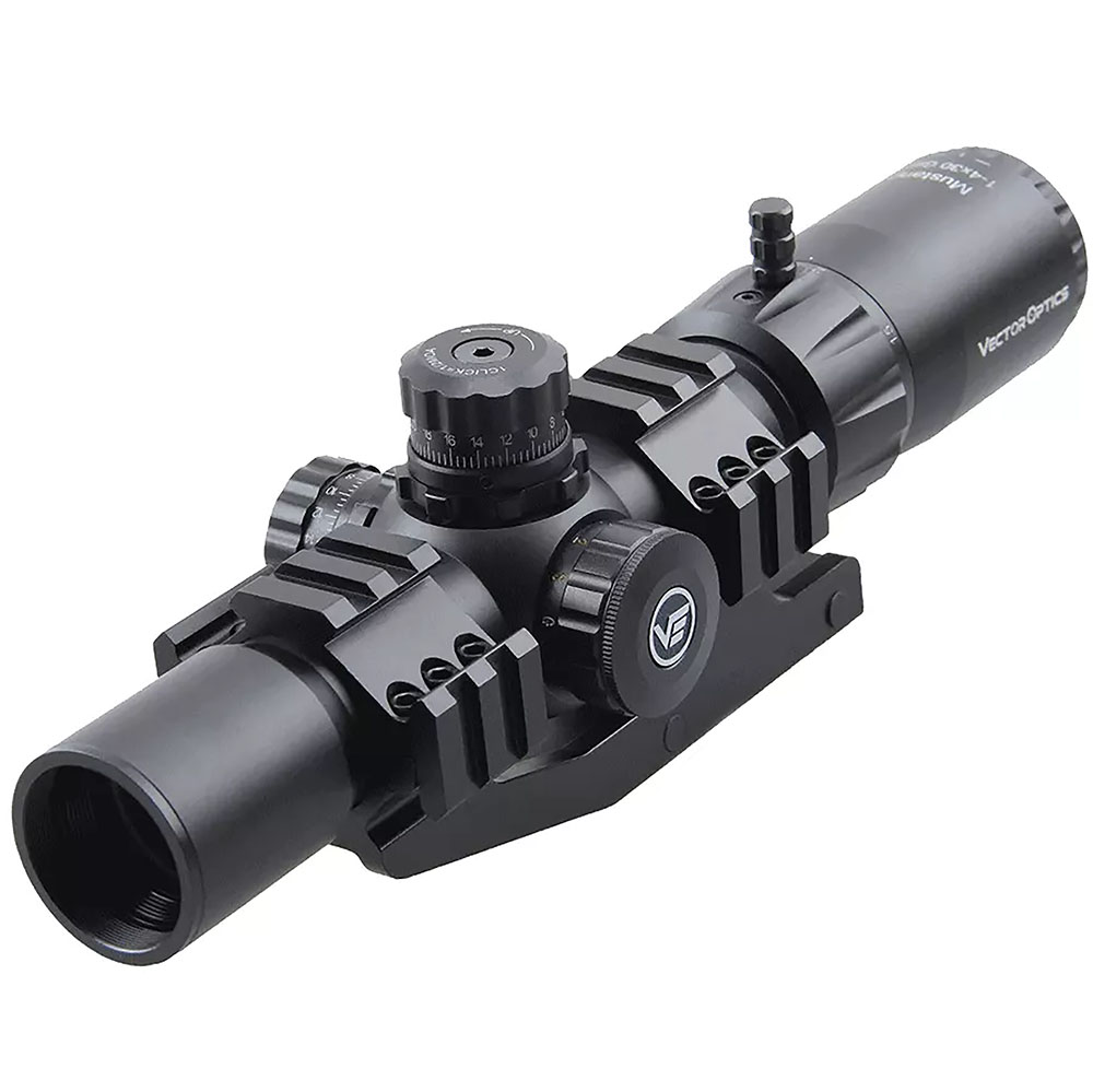 Прицел оптический (Vector Optics) MUSTANG 1-4х24 GEN II (30 мм, SFP, ChevronТравление, Подсветка)_1