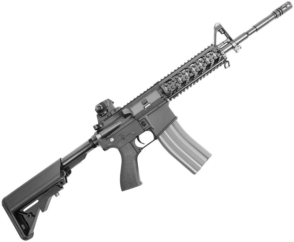 Автомат (G&G) M4A1 (CM16 Raider-L, Корпус нейлон, Weaver цевьё, 130-140мс, Чёрный)