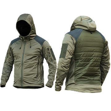 Куртка (YinRen) single-sided cotton jacket (Капюшон, Олива, XL)