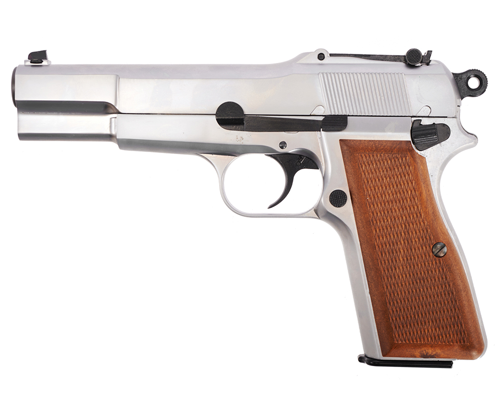 Пистолет (WE) Browning Hi-Power (С прикладом, кобура, Greengas, Метал, Хром)