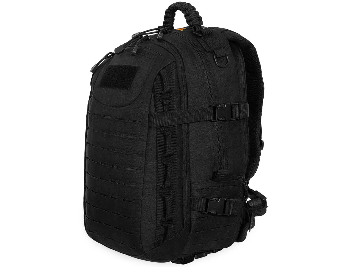 Рюкзак (ShotTime) городскойтактический Tactical (MM, 26 л, ПВХ 600D, 48х27х18 см, Черный)