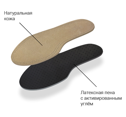 Стельки (Tarrago) Pecari Carbon (овечья кожа_латекс)_2