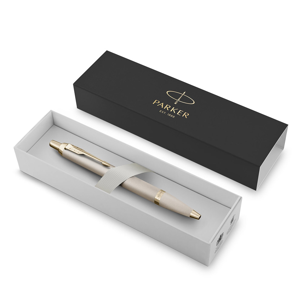 Ручка шариковая (Parker) IM Professionals (Monochrome Champagne, M, Синие чернила)_2