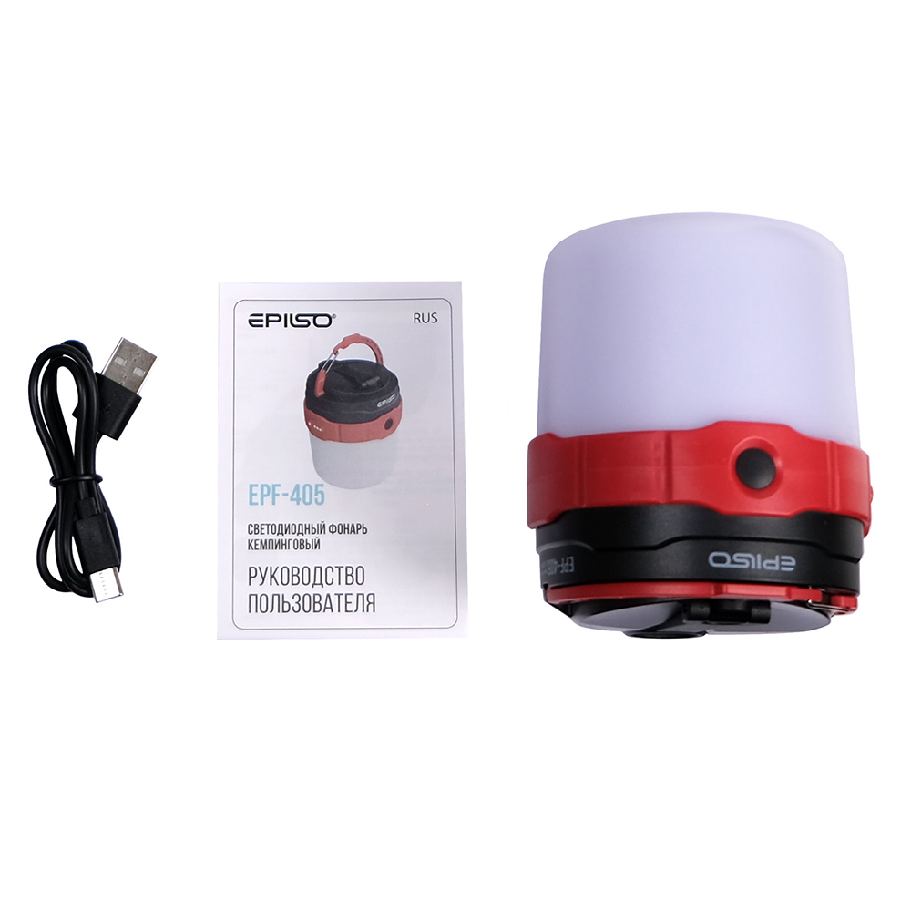 Фонарь (Epilso) EPF-405 кемпинг (500 люмен, 2000 mAh, динамо, Power bank, Солн. панель, Белый)_7
