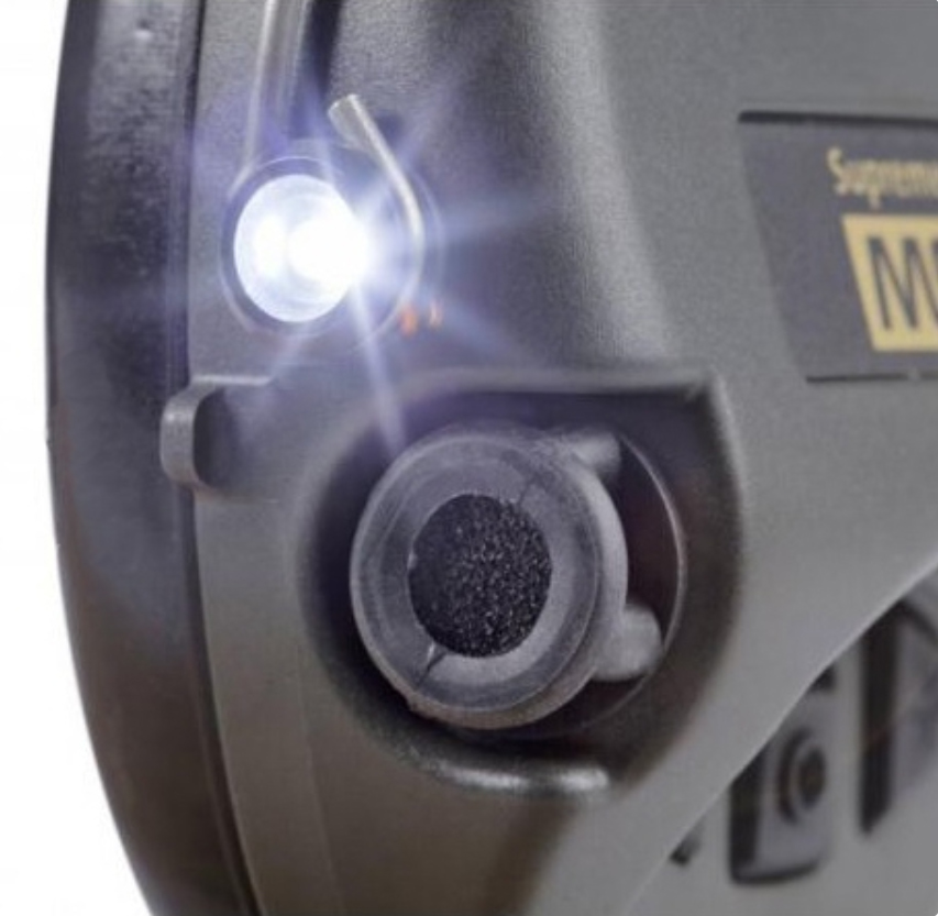 Активные наушники (MSA Sordin) Supreme PRO-X LED (Фонарь, Олива, Камуфляжное оголовье)_4