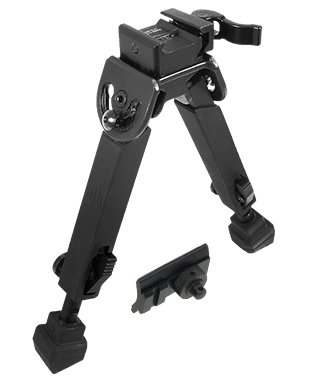 Сошки (Leapers) UTG Armored (Прямоугольные ноги, Weaver, 152-216 мм, Чёрный)