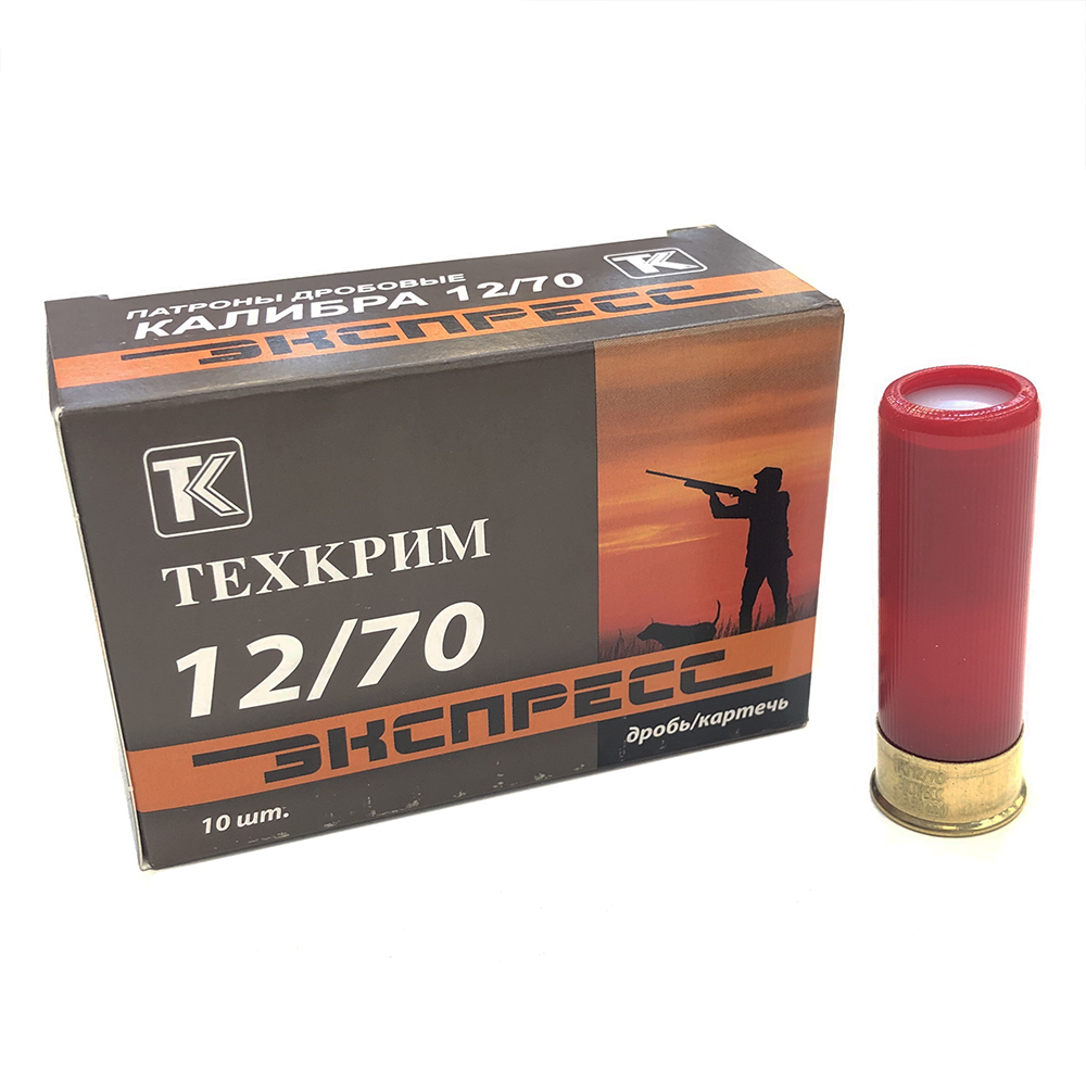 Патрон 12x70 (ТехКрим) Дробь № 3 Экспресс 35 гр. (пачка 10 шт.)
