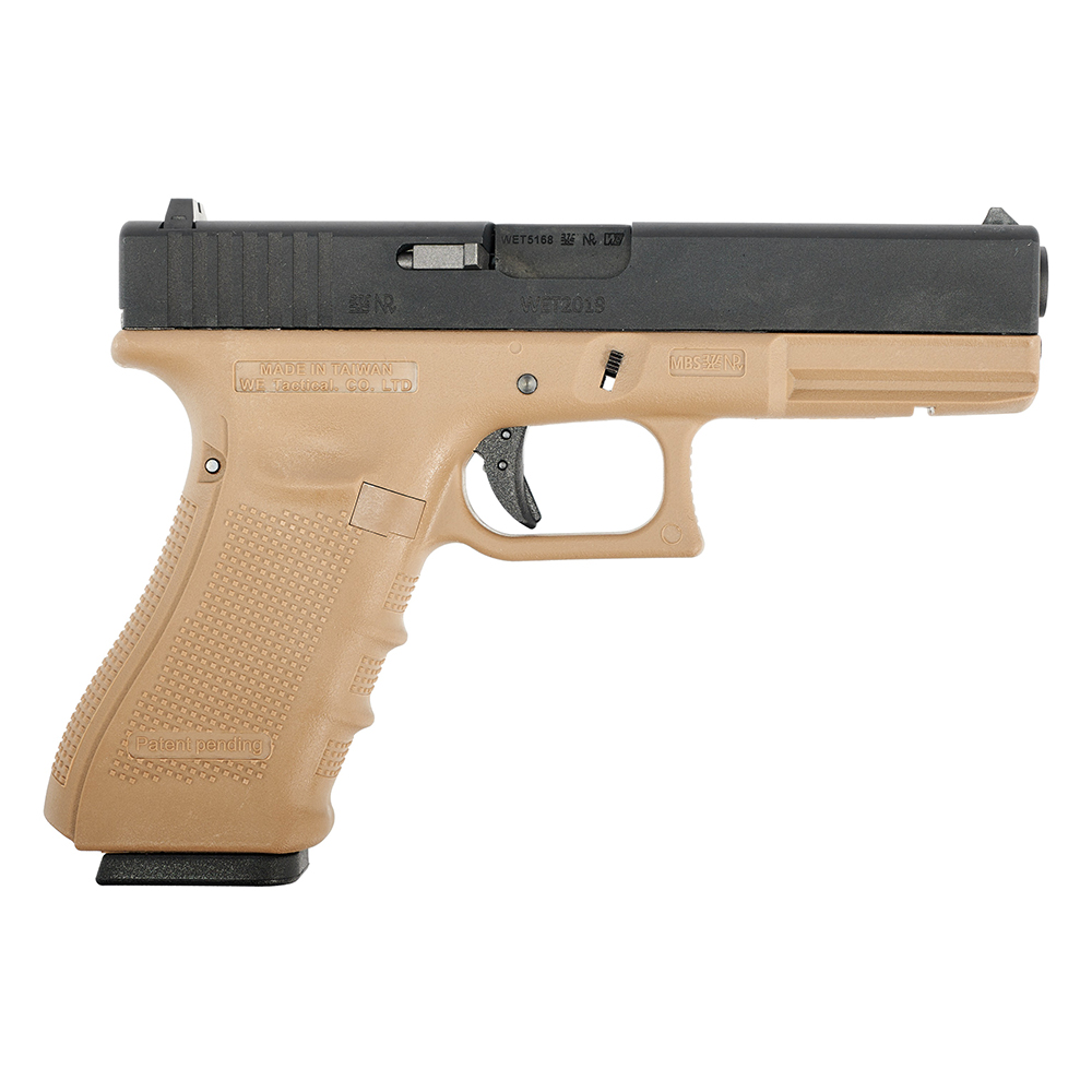 Пистолет (WE) GLOCK 17 Gen.4 (Greengas, Blowback, RIS, Песочный)2