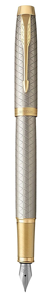 Ручка перьевая (Parker) IM Premium Warm (Silver (grey) GT, F, Синие чернила)