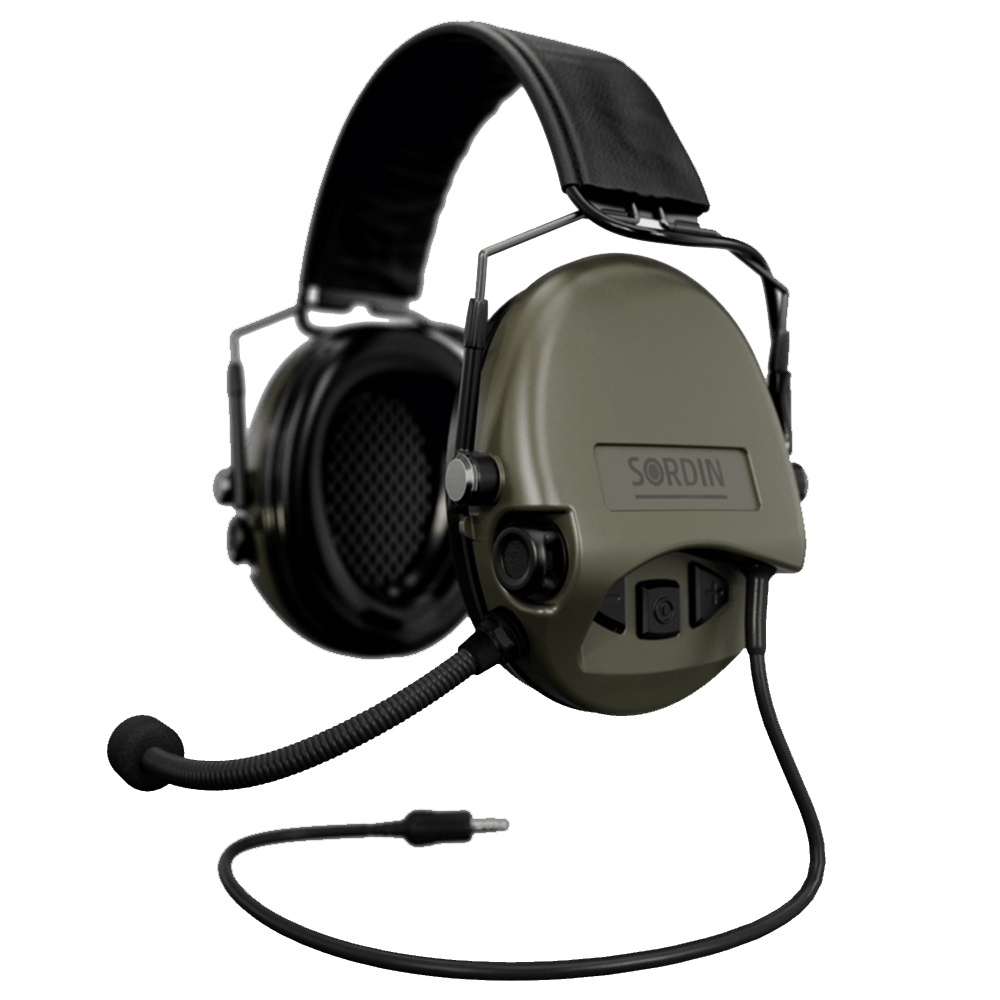 Наушники активные (MSA Sordin) Supreme PRO MIL CC Slim Headband Nexus TP120 (27-82 ДБ, Олива)