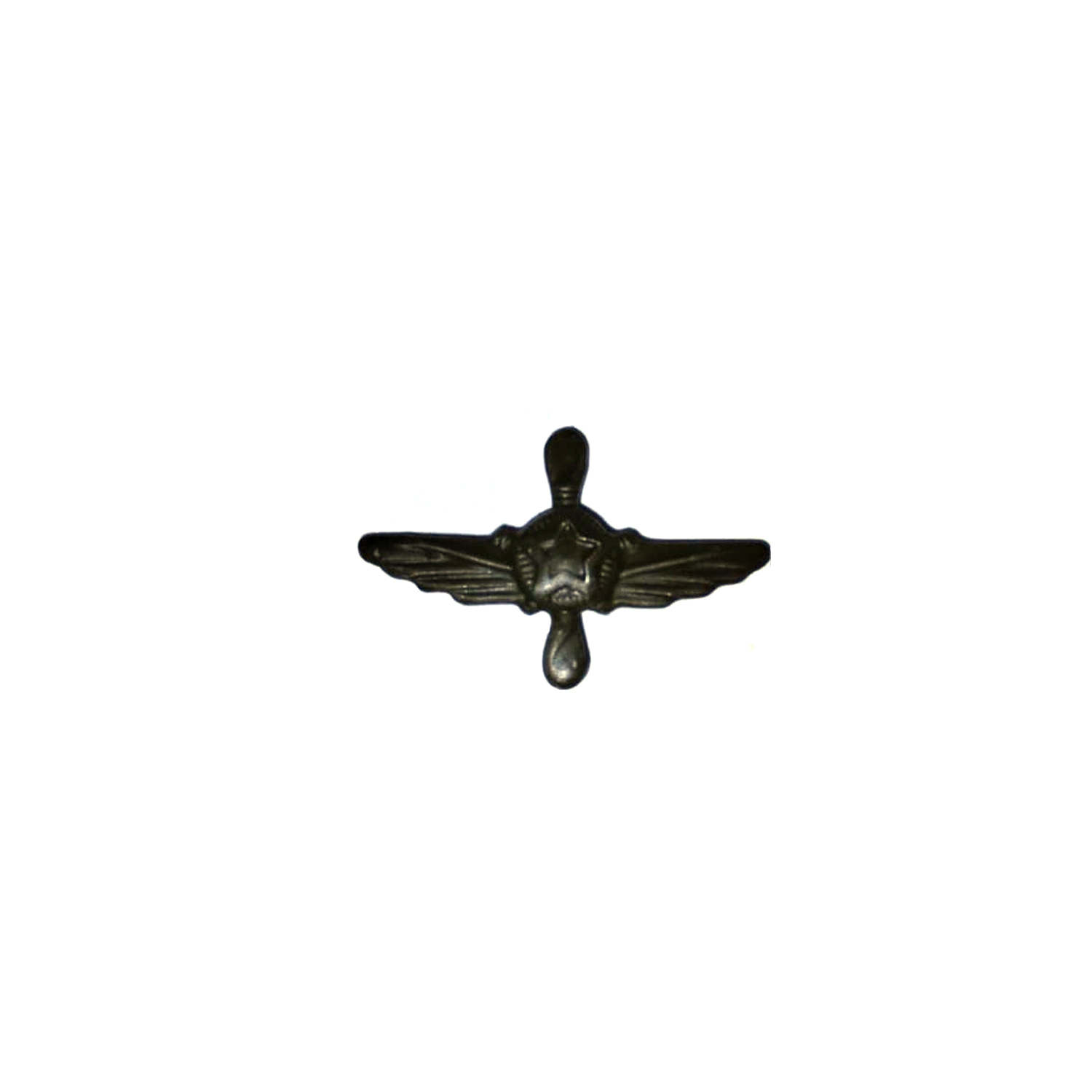 Знак эмблема на петлицу (Оригинал СССР) АВИАЦИЯ (Полевой, Винт с крыльями, Усики)