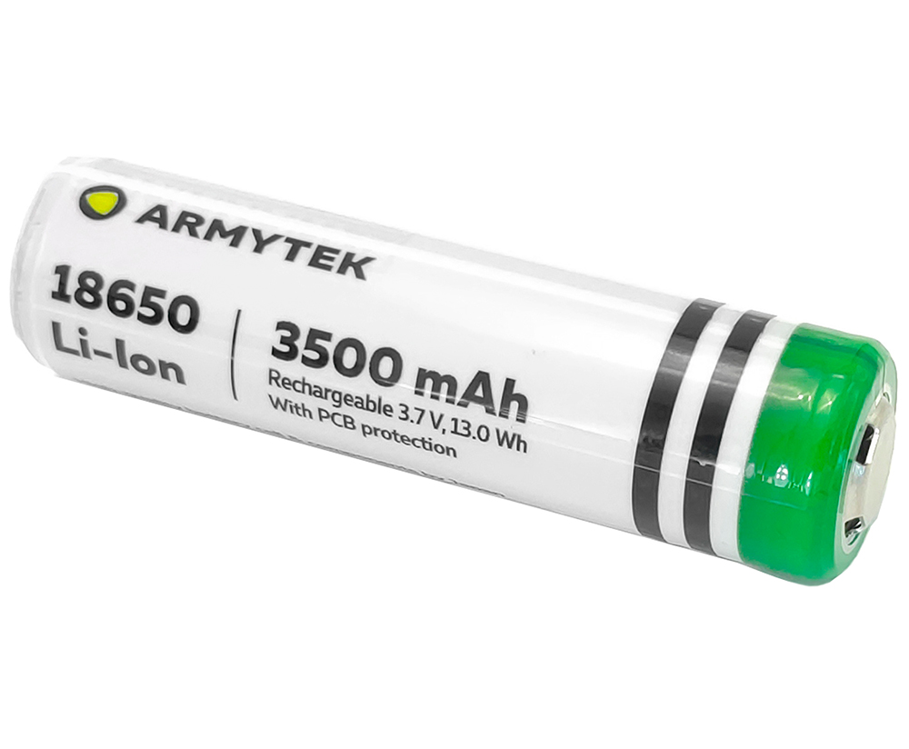 Аккумулятор (Armytek) 18650 (3500 mAh, Li-Ion, 3.7в, с защитой)_2