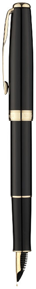 Ручка перьевая (Parker) Sonnet F530 с чехлом (Перо 18K, LaqBlack GT, F)