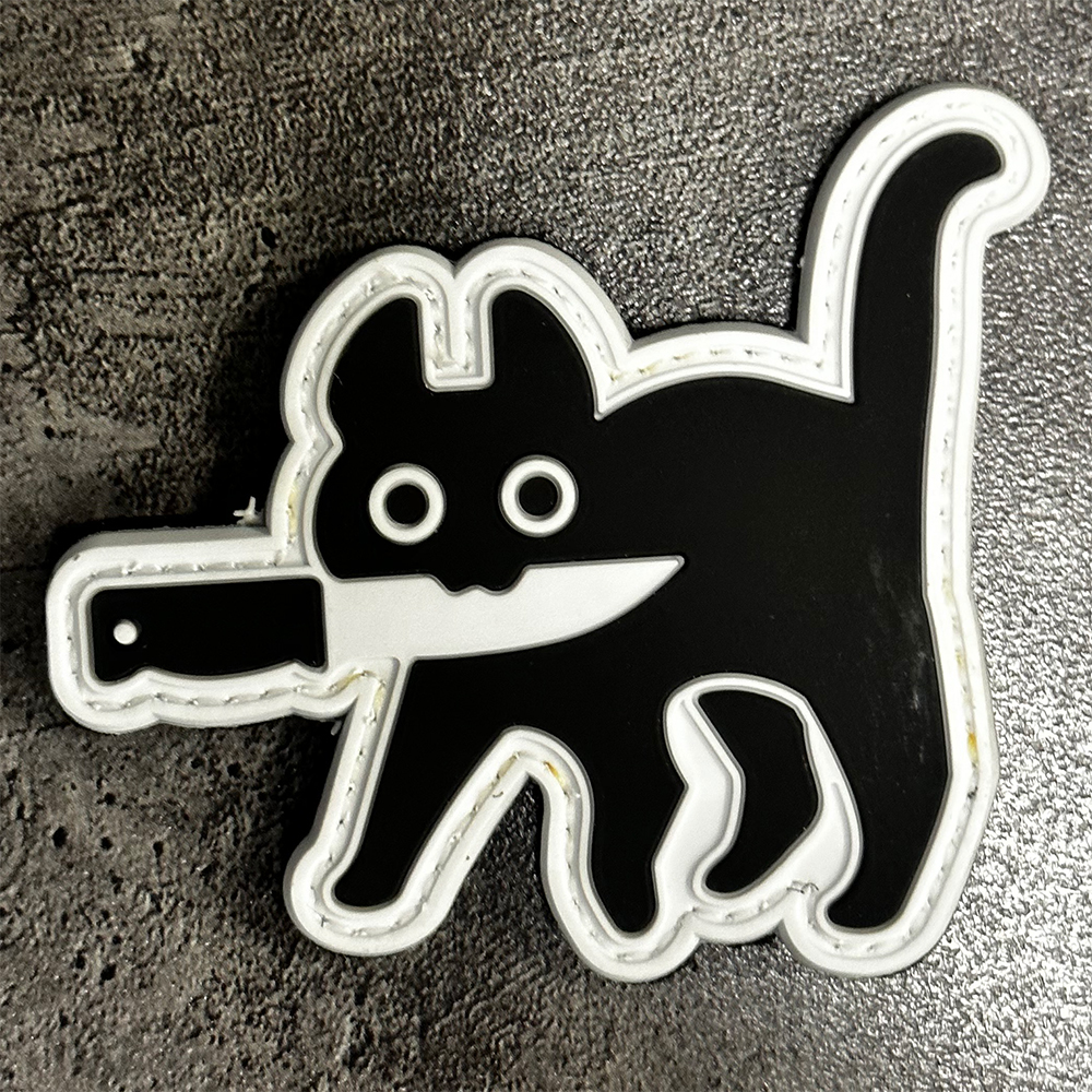 Нашивка (ZLO) Котик с ножом