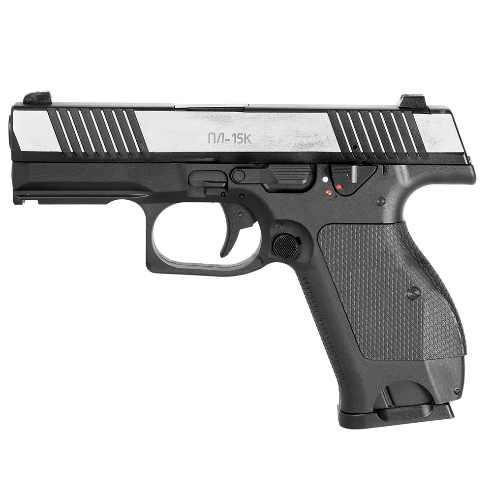 Пистолет (KIZUNA WORKS) ПЛ-15К (Chrome-Black, Greengas, BlowBack)