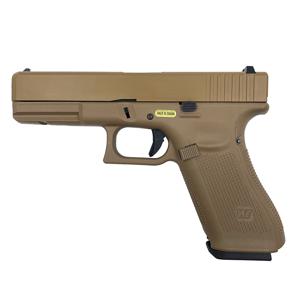 Пистолет (WE) GLOCK 17 Gen.5 (Greengas, Blowback, RIS, Песочный)