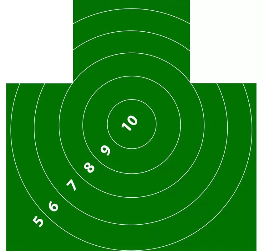 Мишень (Remington) грудная №4 (Бумага, Зелёный, 500x500мм)