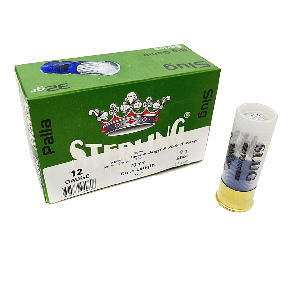 Патрон 12x70 (STERLING) пуля SLUG, 32 гр. (пачка 10 шт.)