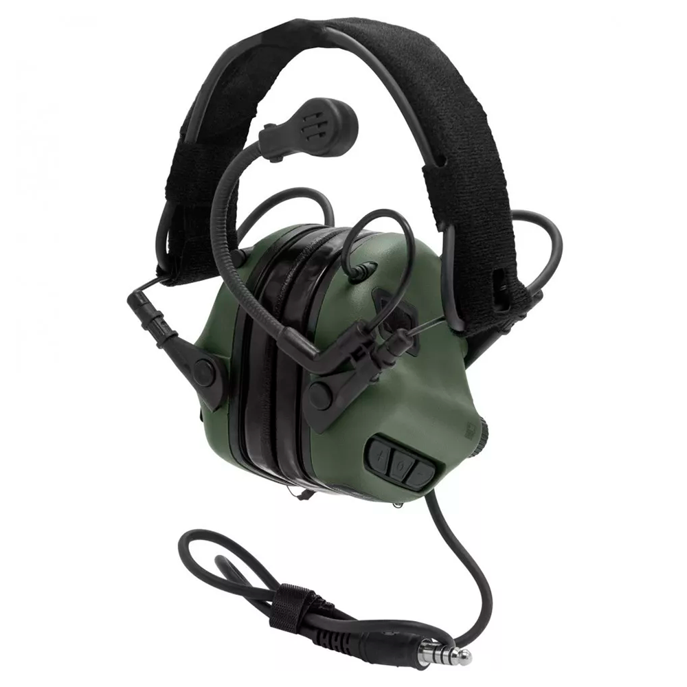 Активные наушники (EARMOR) ME7-GN Military Edition (22-82 дБ, микрофон, кабель для тангеты, Олива)