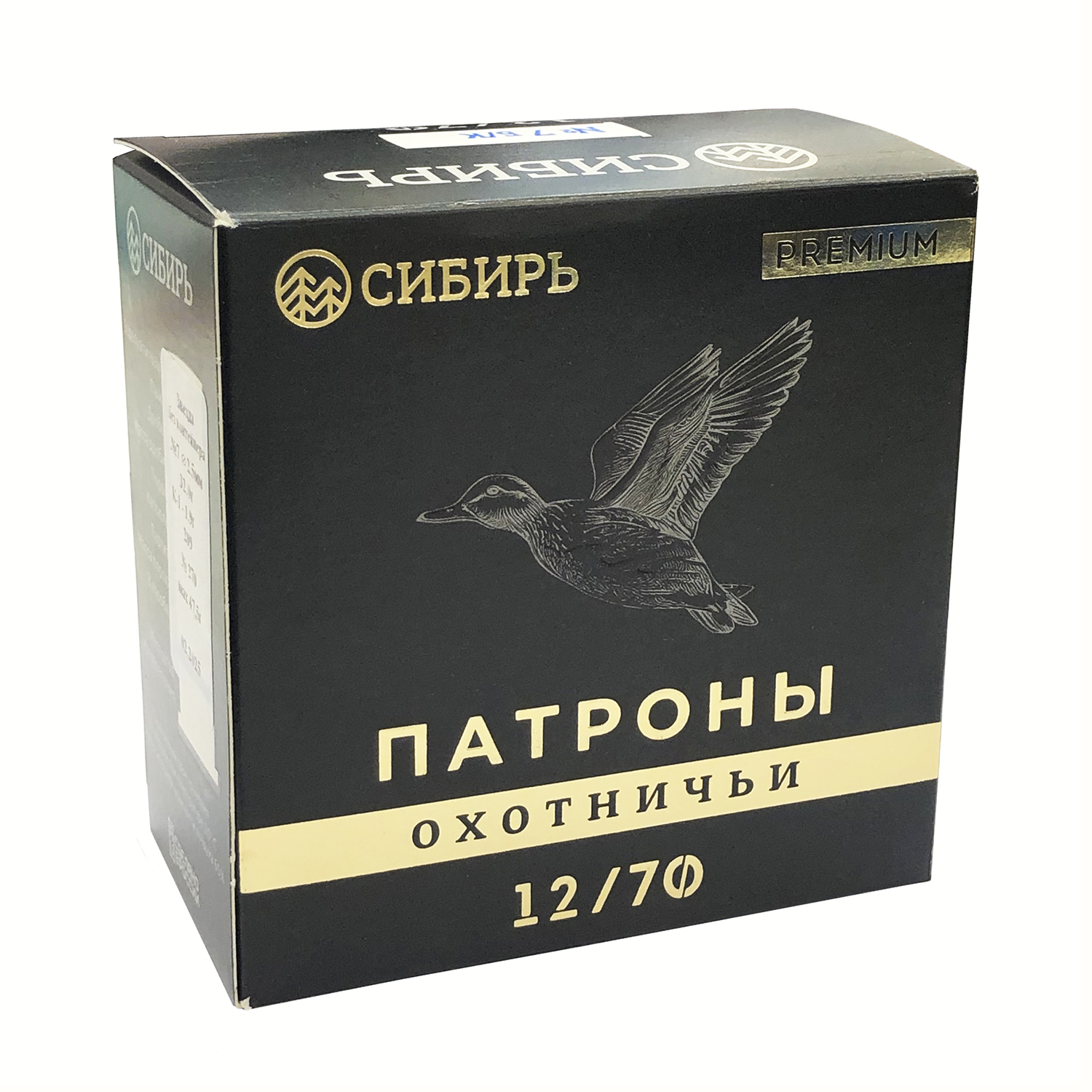 Патрон 12x70 (Сибирь) PREMIUM Дробь № 1, 34 гр., (CX-2000, пачка 25 шт.)