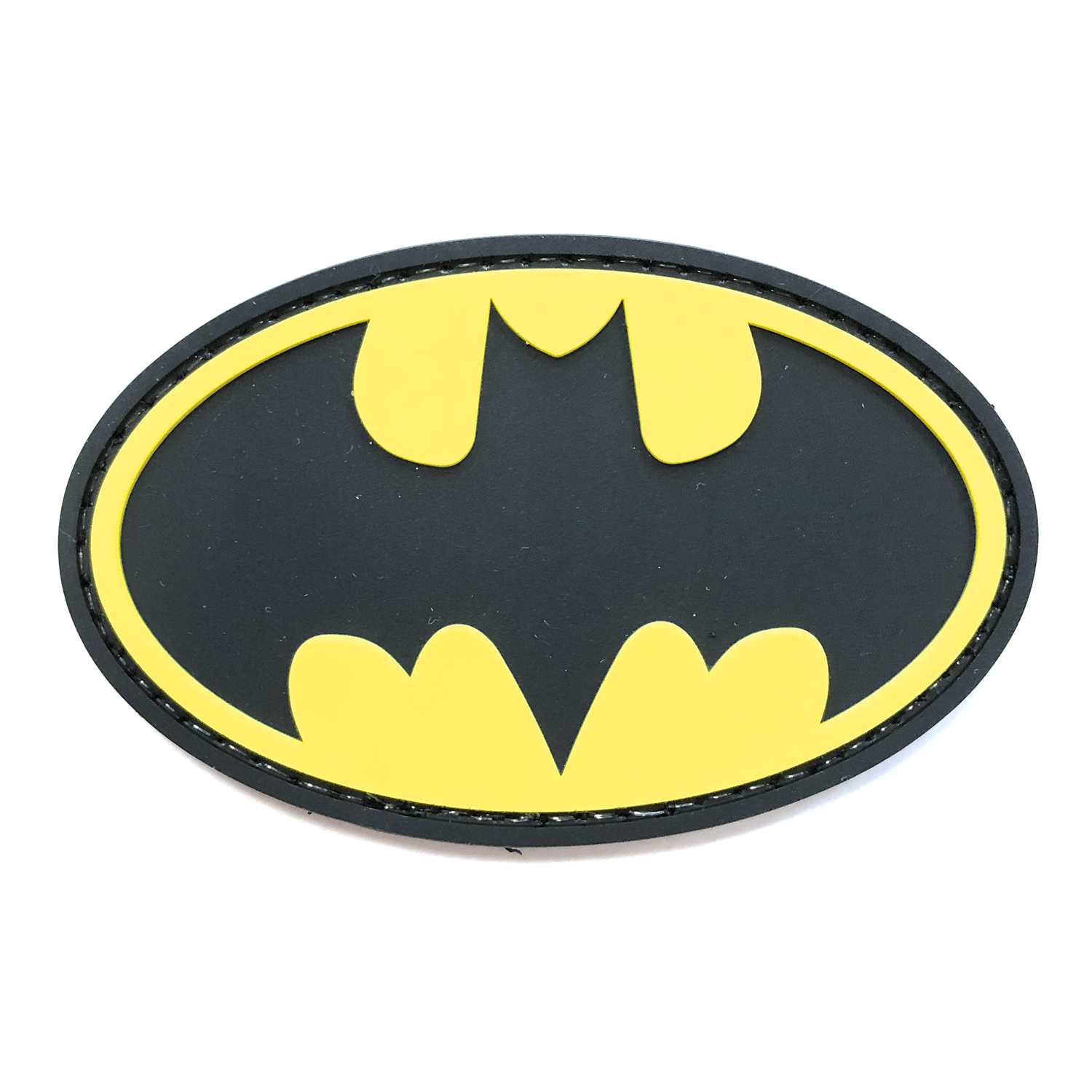 Нашивка Batman (ПВХPVC, Овал, Черный на желтом)