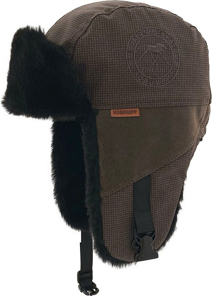 Шапка-ушанка (NordKapp) SAUER Kevlar арт.500 (Мутон+Фольга, Коричневый)