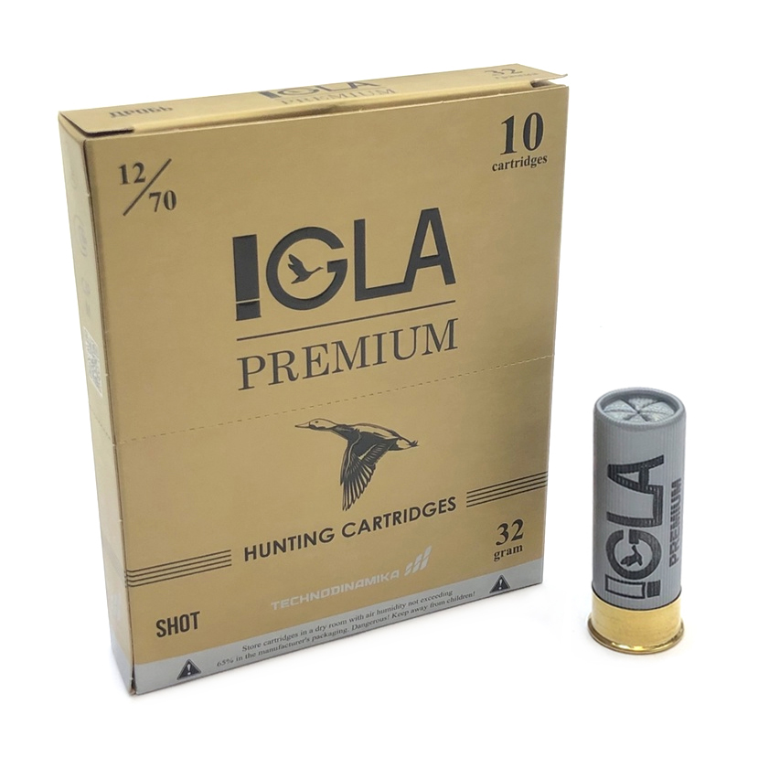 Патрон 12x70 (IGLA) IGLA-PREMIUM, Дробь № 5, 32 гр., (пачка 10 шт.)