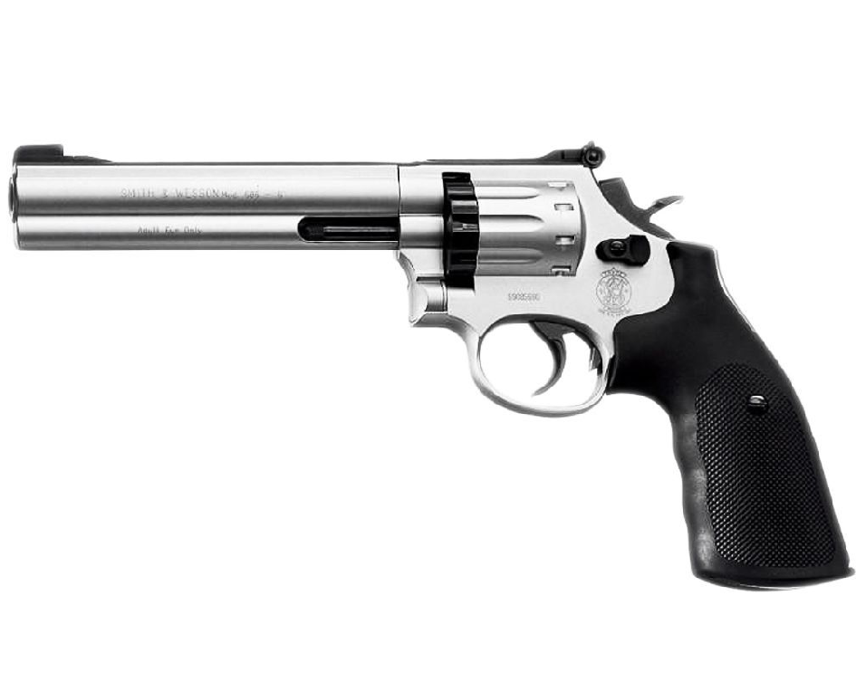 Револьвер пневматический (Umarex) Smith & Wesson 686 6” (4,5мм, Никель)