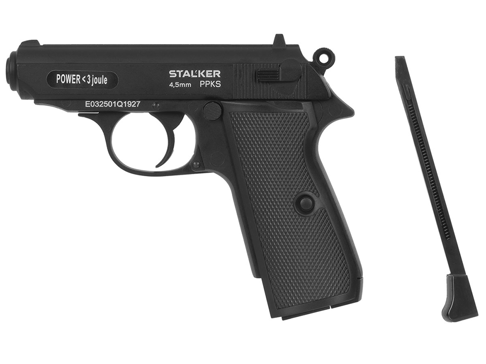 Пневматический пистолет (Stalker) Walther PPKS (кал. 4.5мм, Blowback, Черный)_4