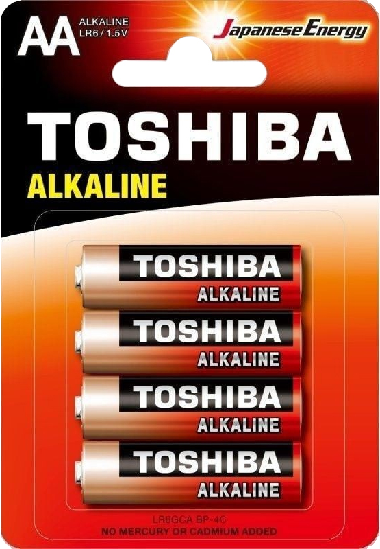 Батарейка AA(LR6) (Toshiba) (1.5 вольта, Блистер, 4шт)